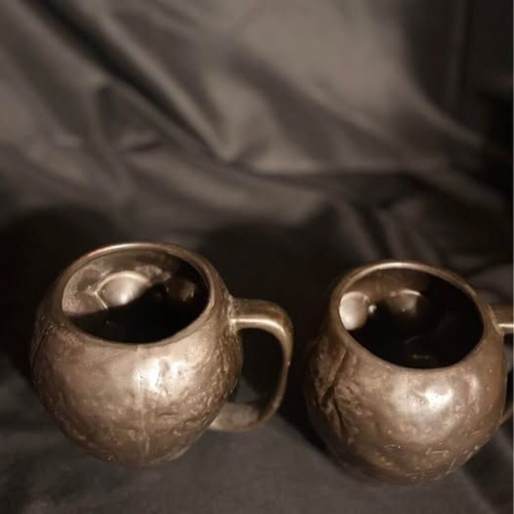 Cracker Barrel Skull Mugs - Set of 2